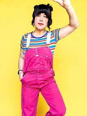 Dickies rare VTG 90s USA made distressed red fairy grunge carpenter overalls S